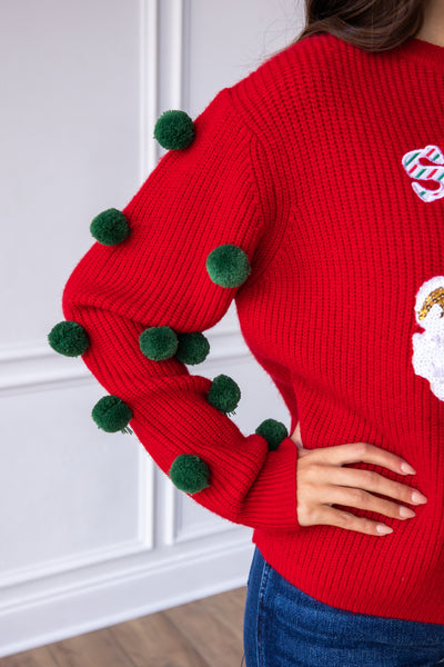 Red Knit Santa's Favorite Sweater