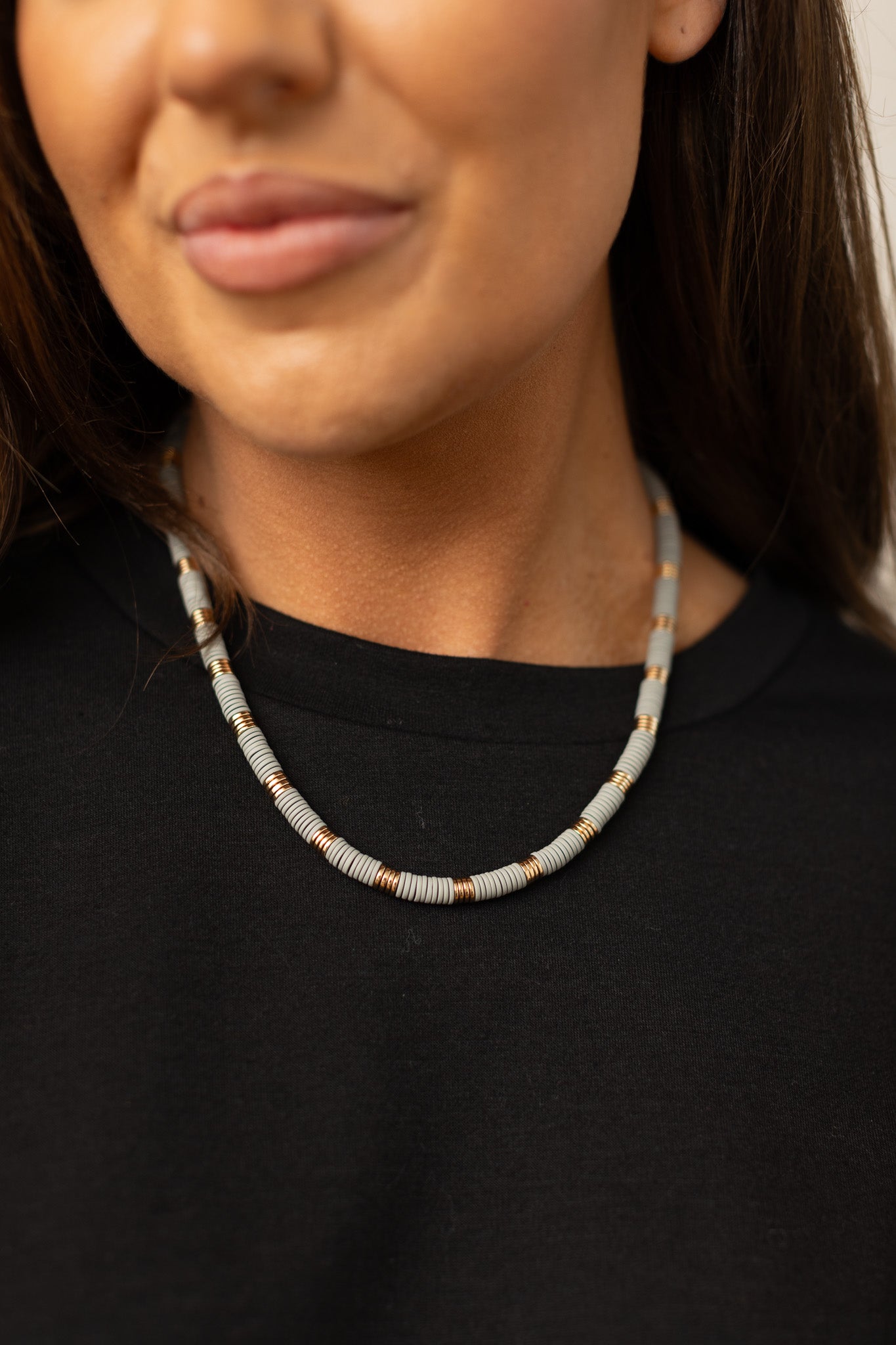 Making Big Statements Grey Chocker Necklace