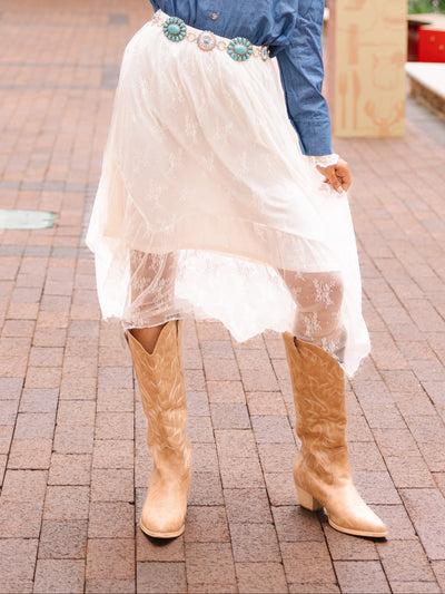 Lace Skirt, Ivory
