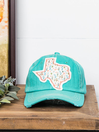 Texas Cactus Patch with Coral Outline