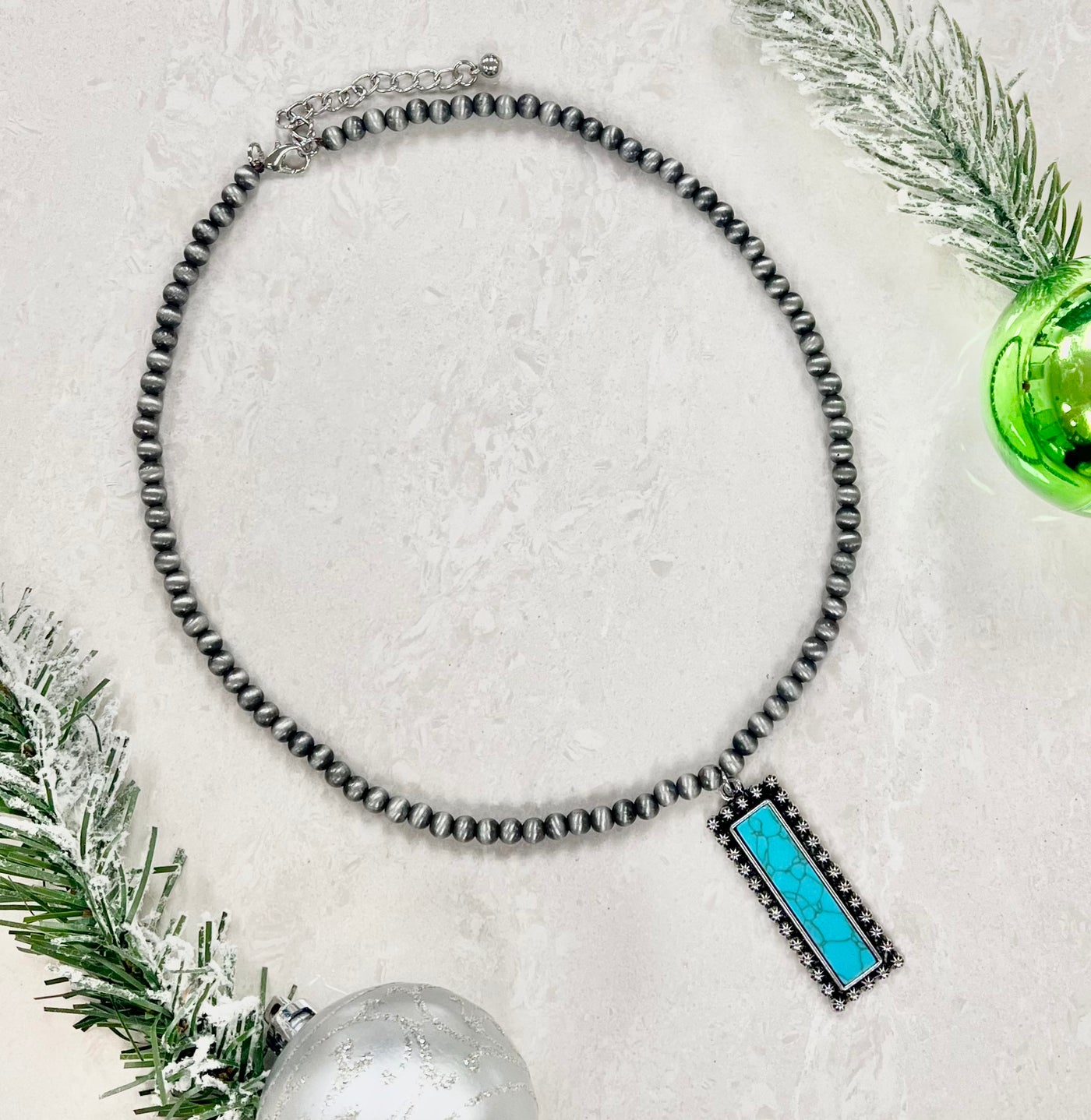Perfect Timing Turquoise Stone Necklace