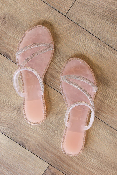 The Marissa Rhinestone Sandals, Pink