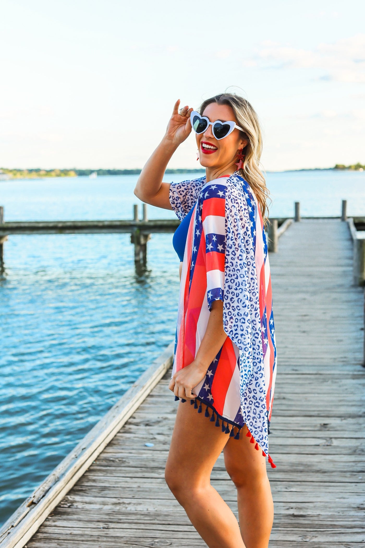 Stars & Stripes Cover-Up with Tassels