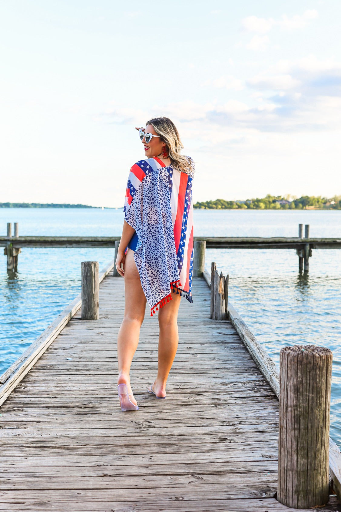 Stars & Stripes Cover-Up with Tassels