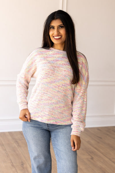 Brighter Days Multicolor Heathered Sweater