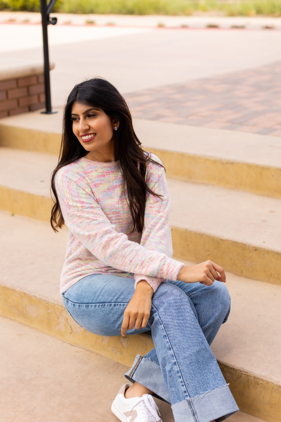 Brighter Days Multicolor Heathered Sweater