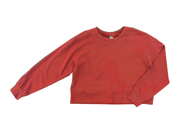 Girl's Strike Your Interest Red Crop Sweatshirt