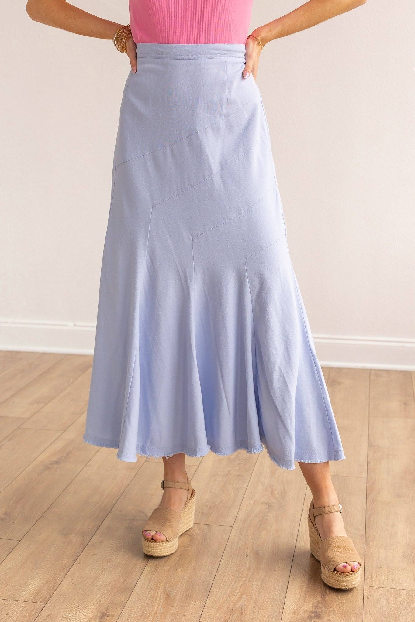 The Stella Blue Linen Versi Dress