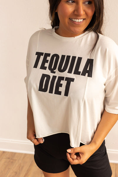 Tequila Diet on Perfect Company Boxy Crop in White