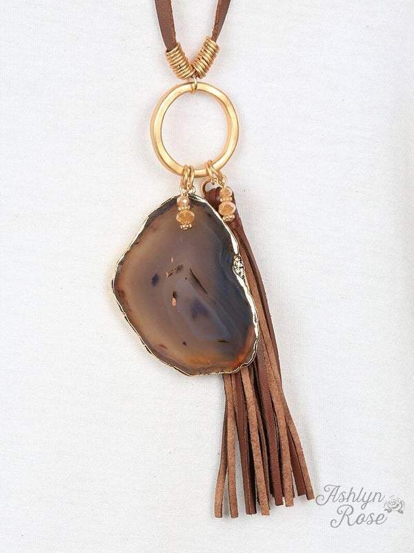 Good Ole Days Natural Stone Necklace with Tassel