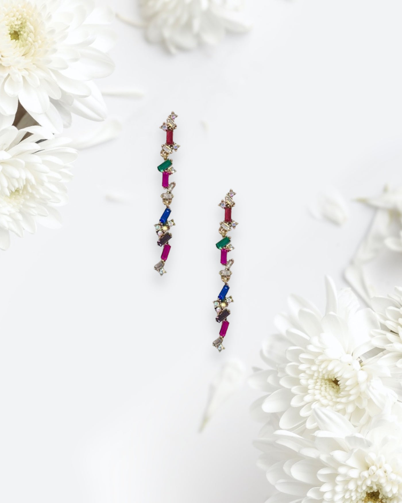Multi Color Crystal Earring