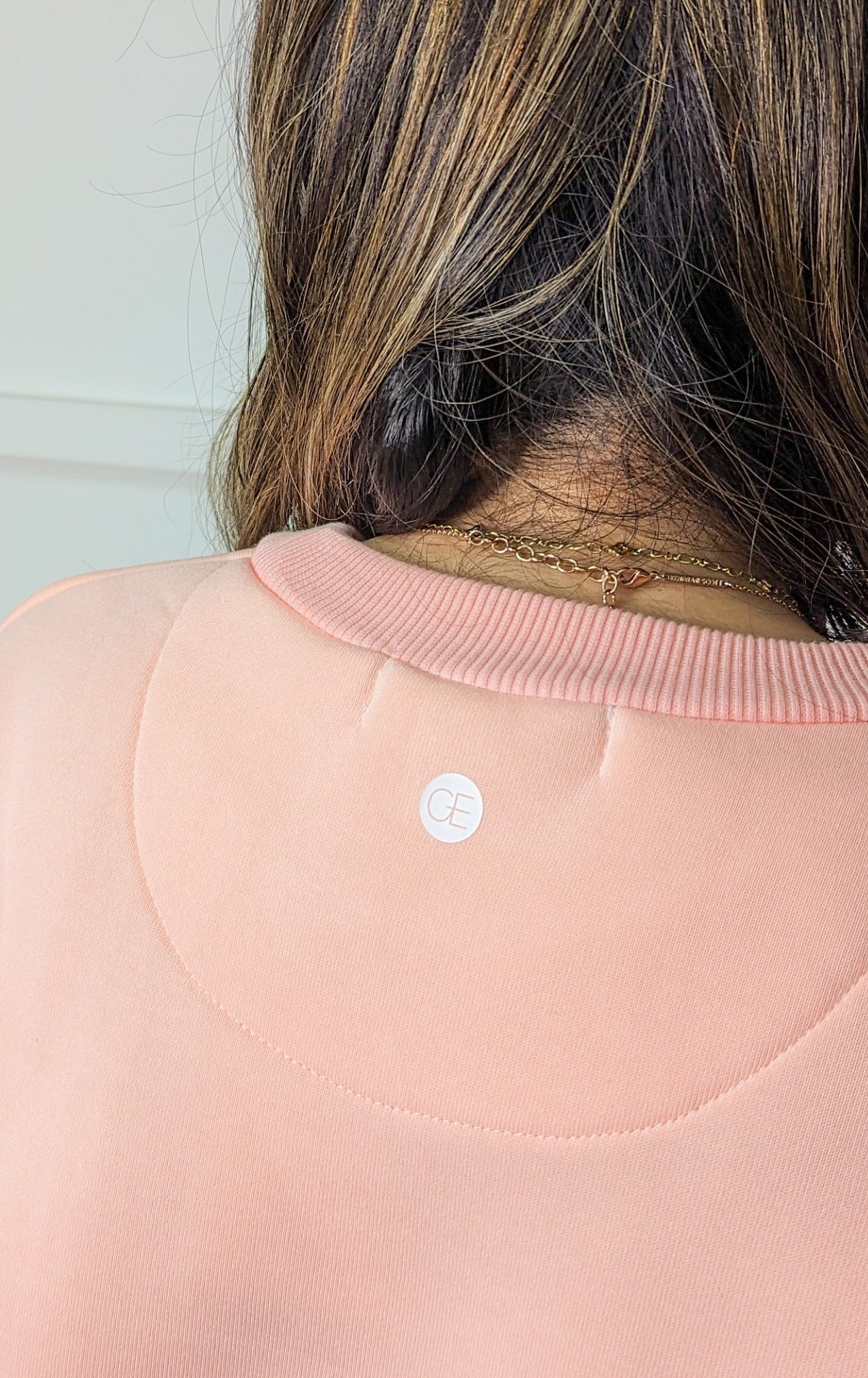 Valentine Hearts Pink French Terry Sweatshirt With Ribbed Knit
