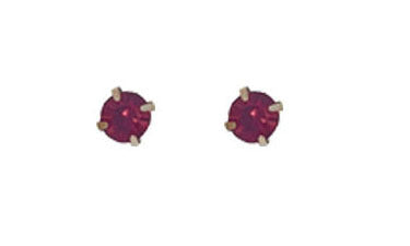 Fuchsia Circled Stud Earrings