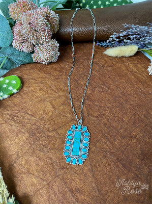 Set to shine Silver with Turquoise Stone Necklace