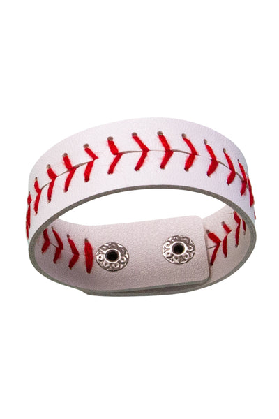 Baseball Stitching Bracelet, White