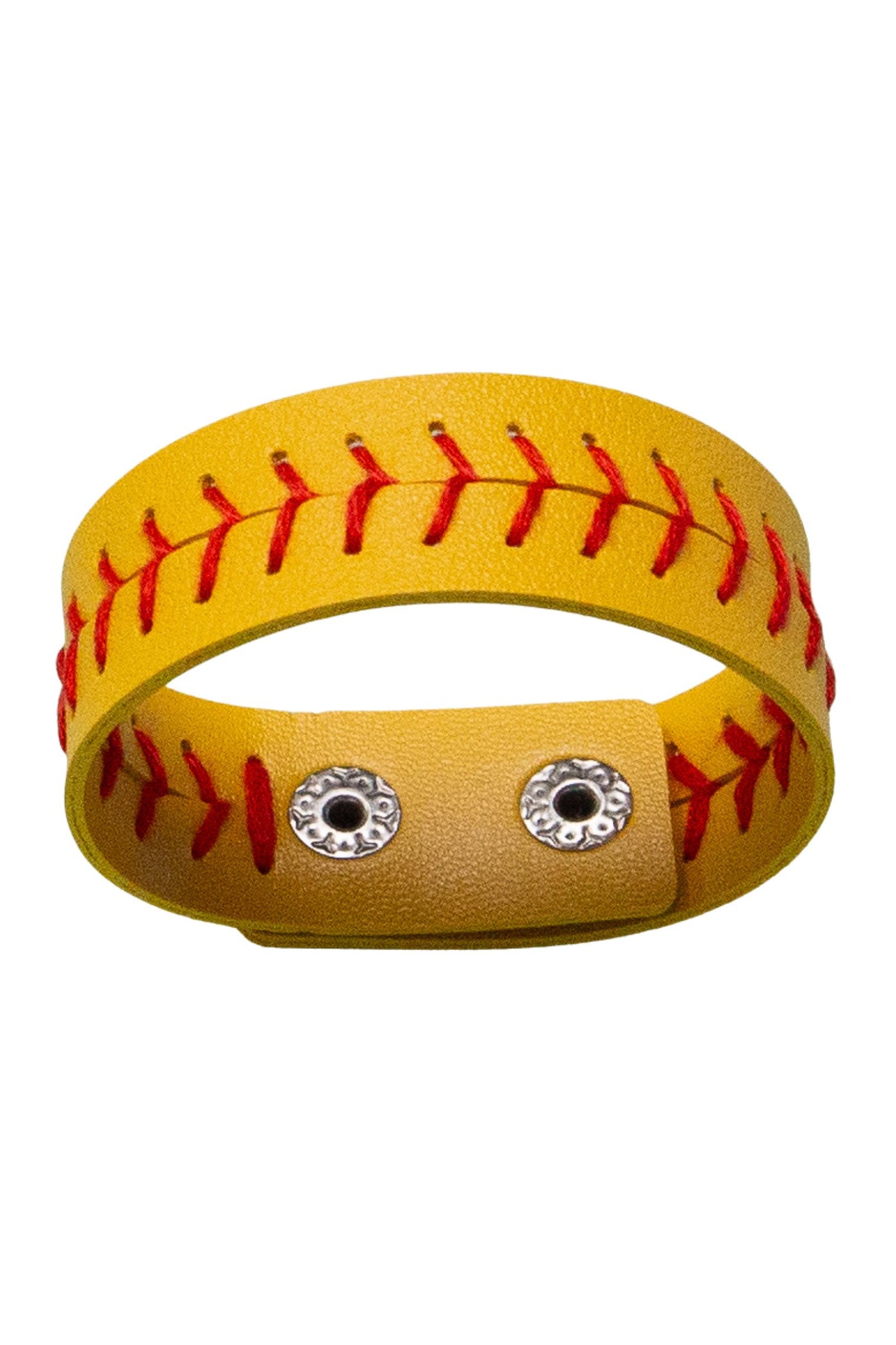 Softball Stitching Bracelet, Yellow