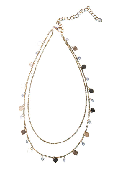 Double Chain Dainty Gold Necklace