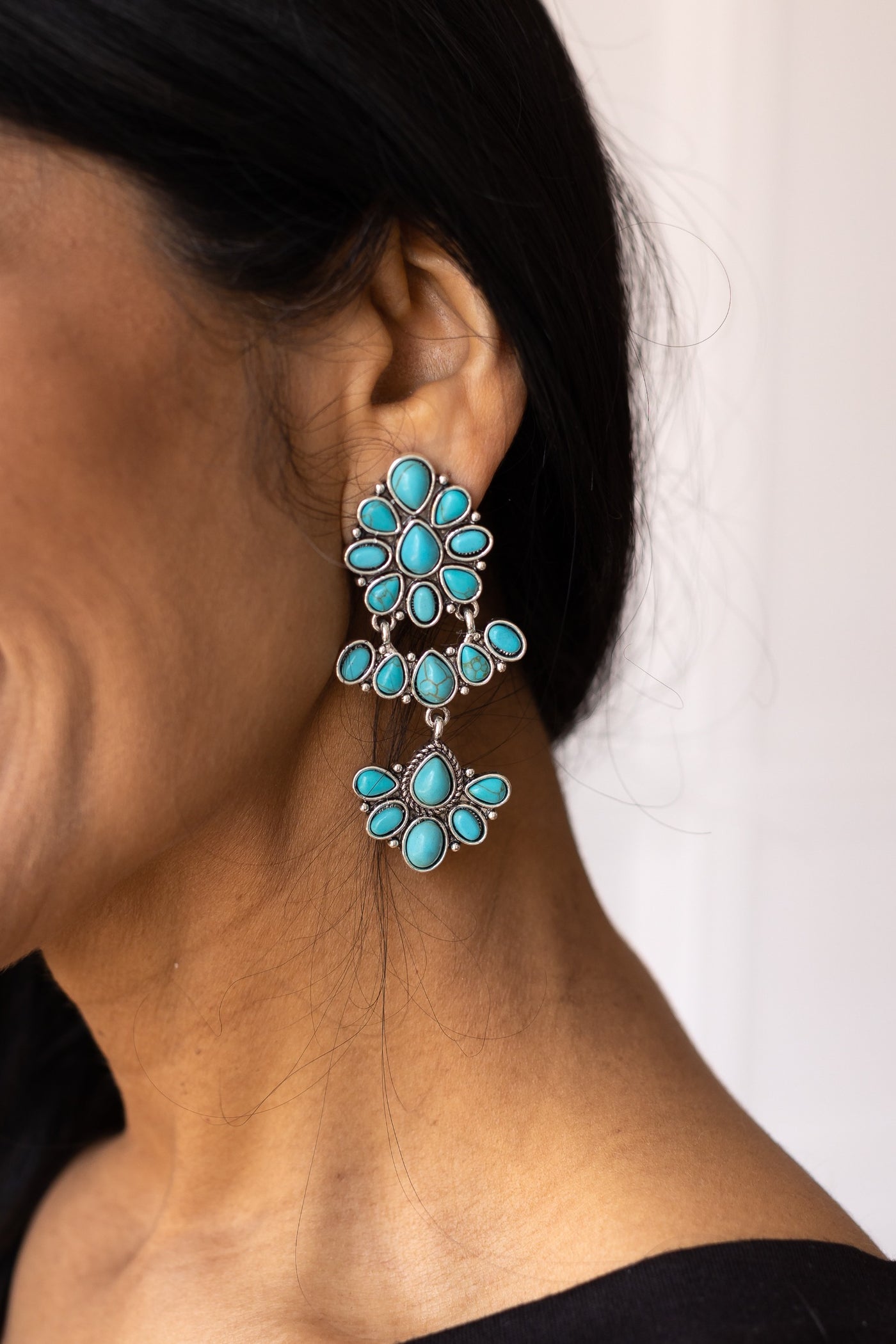 Turquoise Dream Cascade Earrings