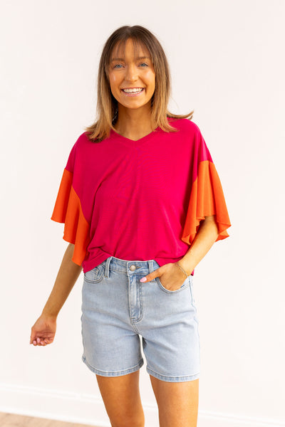 Hold That Thought Color-Blocked Top