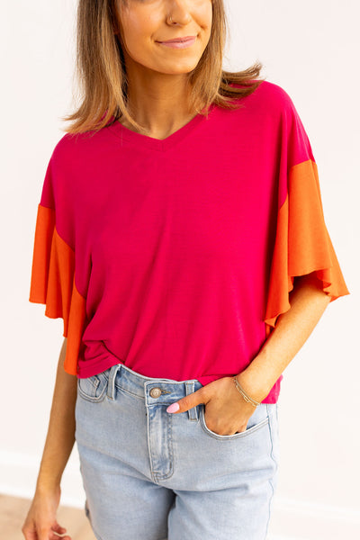 Hold That Thought Color-Blocked Top