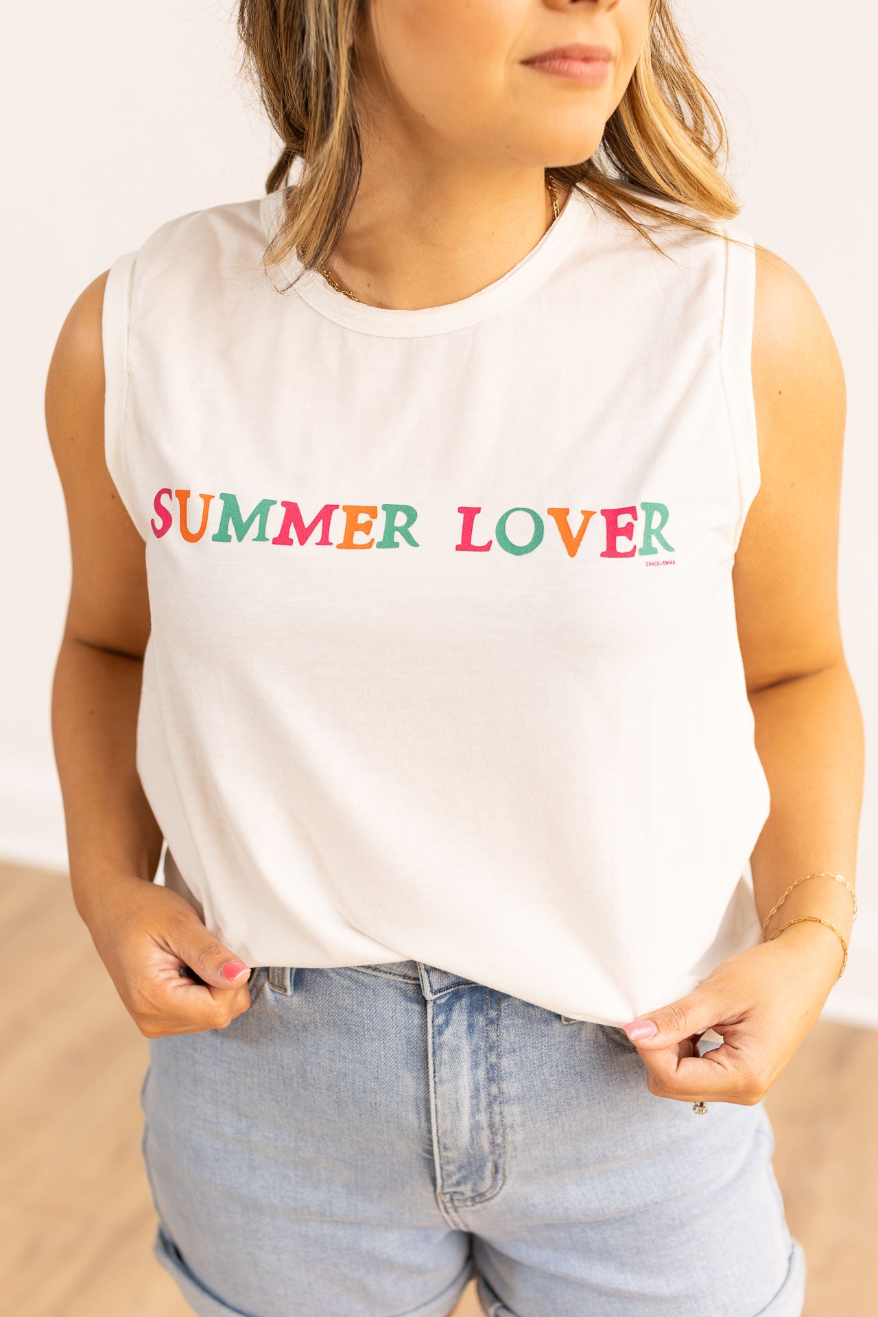 Summer Lover Tank, White