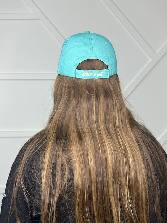 Distressed Turquoise Hat