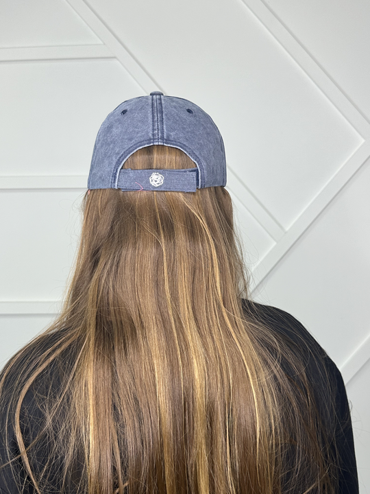 Navy Hat with Silver Glitter Bill
