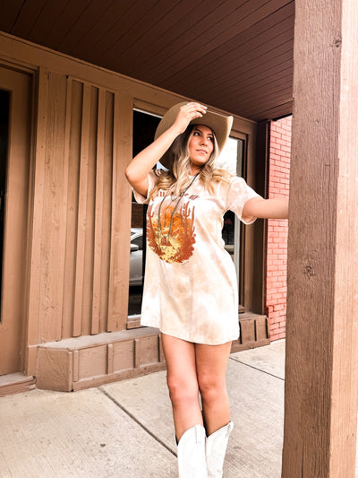 I Will Make a Way Tie-Dye T-Shirt Dress, Beige