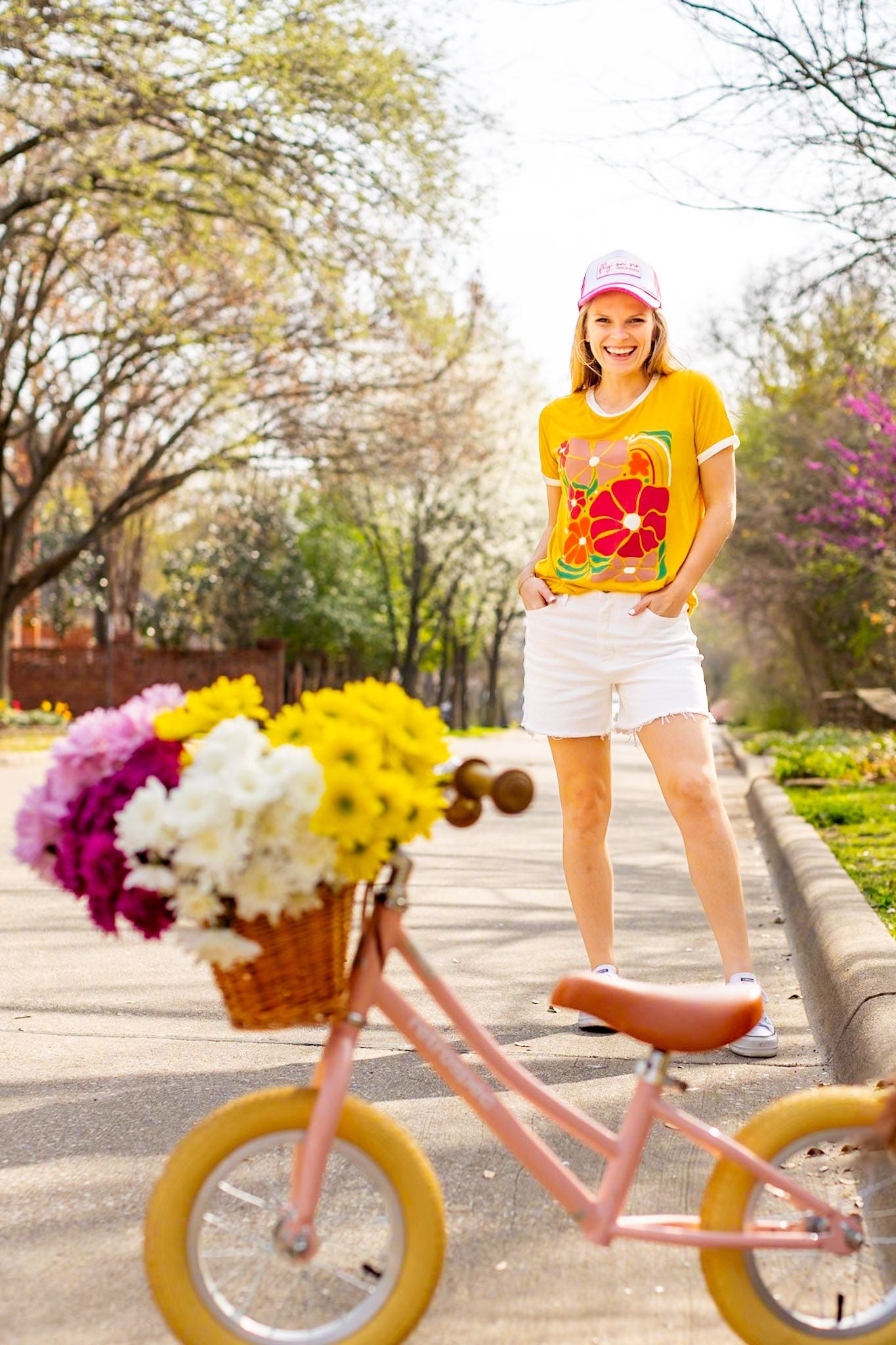 Help Others Bloom Ringer Tee, Mustard