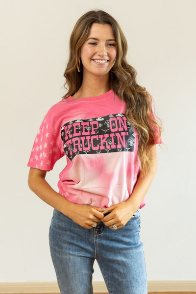 Keep On Truckin' Tee, Pink