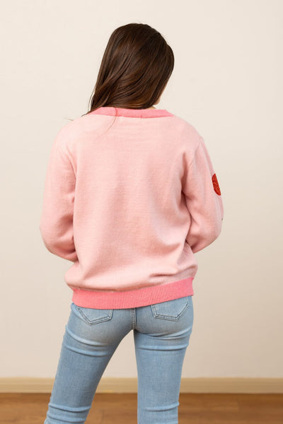 Pink Apple Cardigan