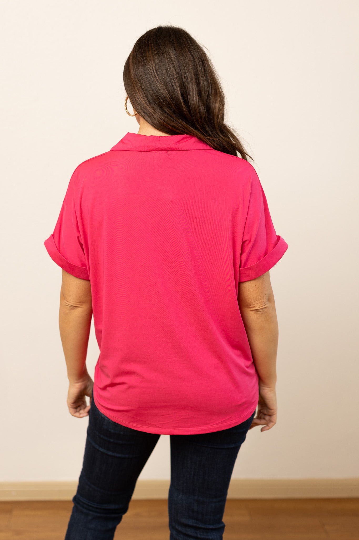 The Cara Top, Hot Pink