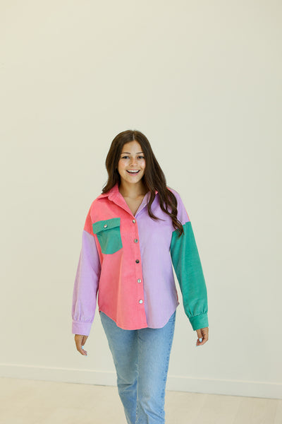 Color Block Shacket