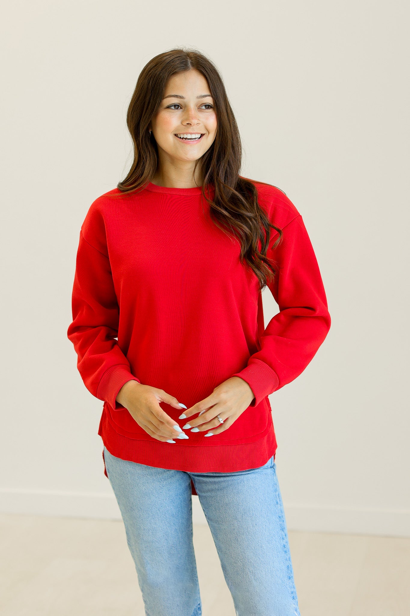 Red Fleece Sweatshirt