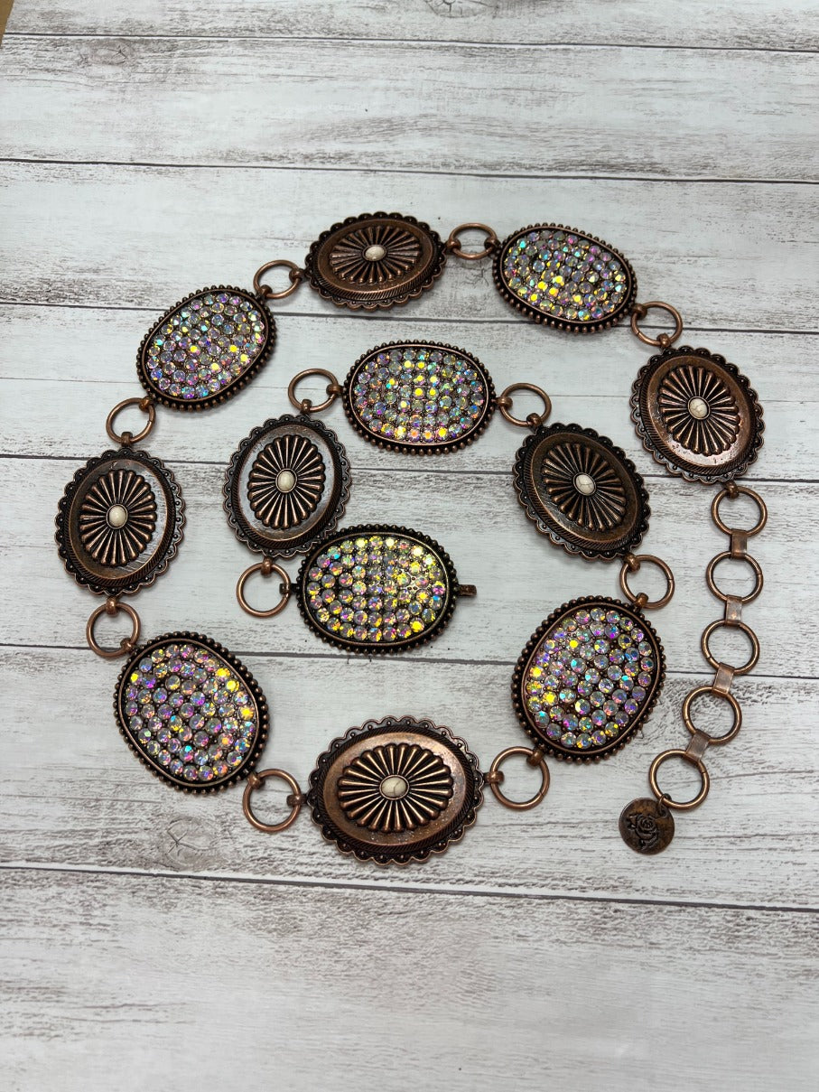 Copper Concho Crystal Concho