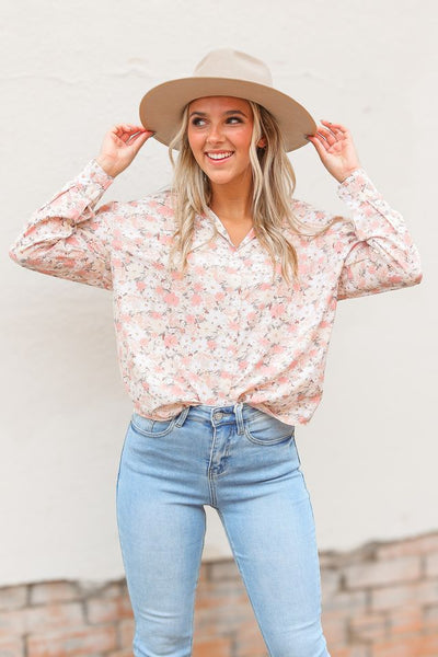 The Kathryn Button Down Floral Top