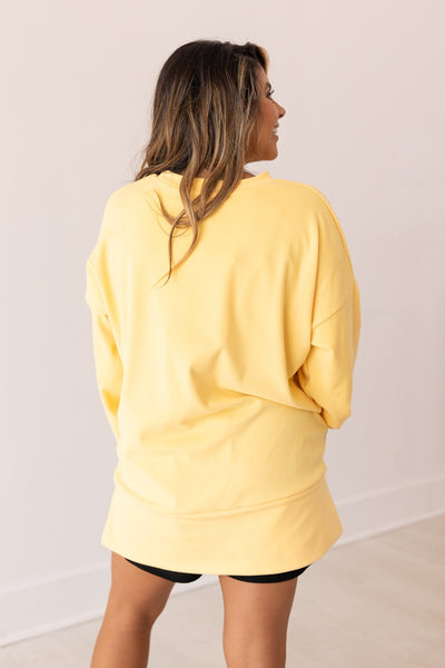 Micro Fleece Sweatshirt, Yellow