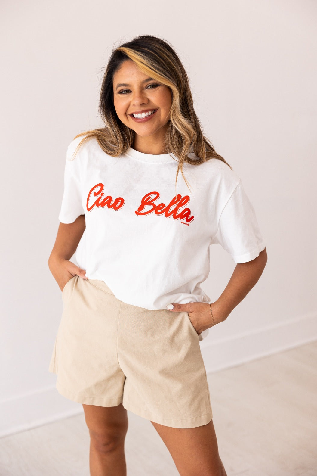 Ciao Bella On White True Fit Tee