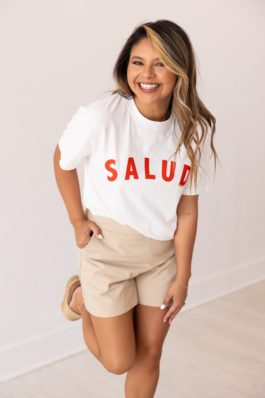 Salud On White True Fit Tee