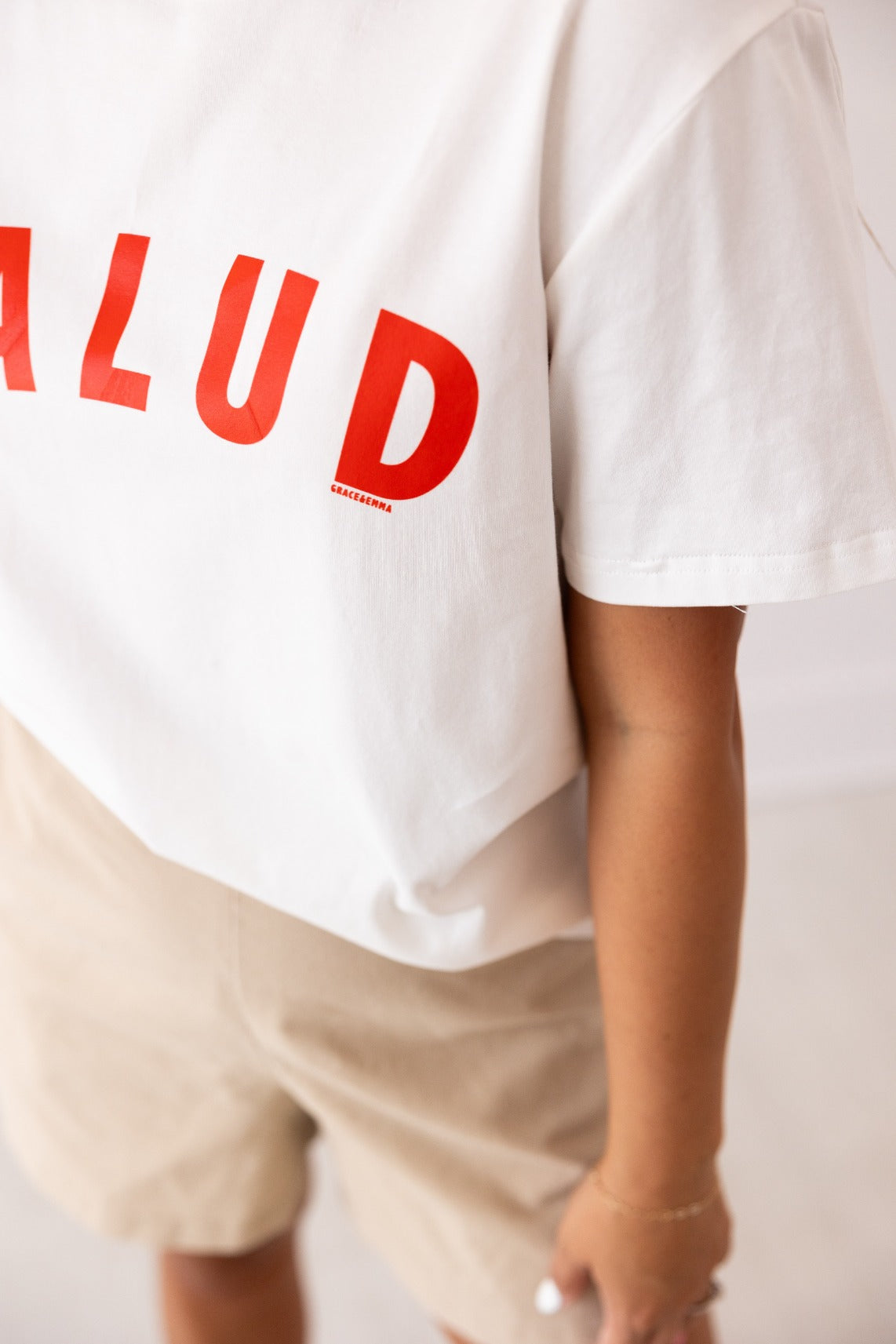 Salud On White True Fit Tee