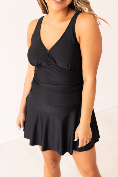 Swim Dress, Black