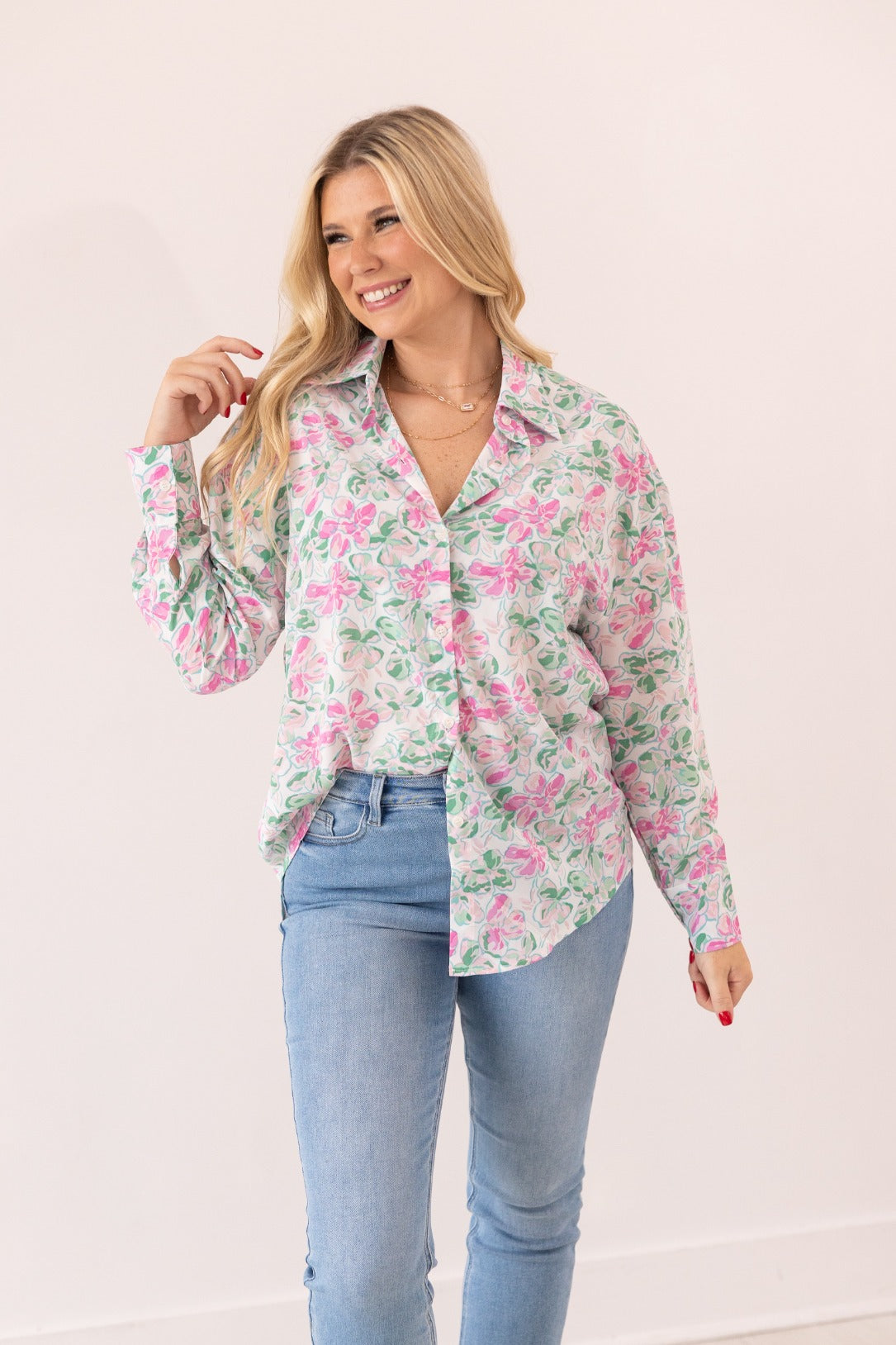 The Kathryn Button-Up, Floral