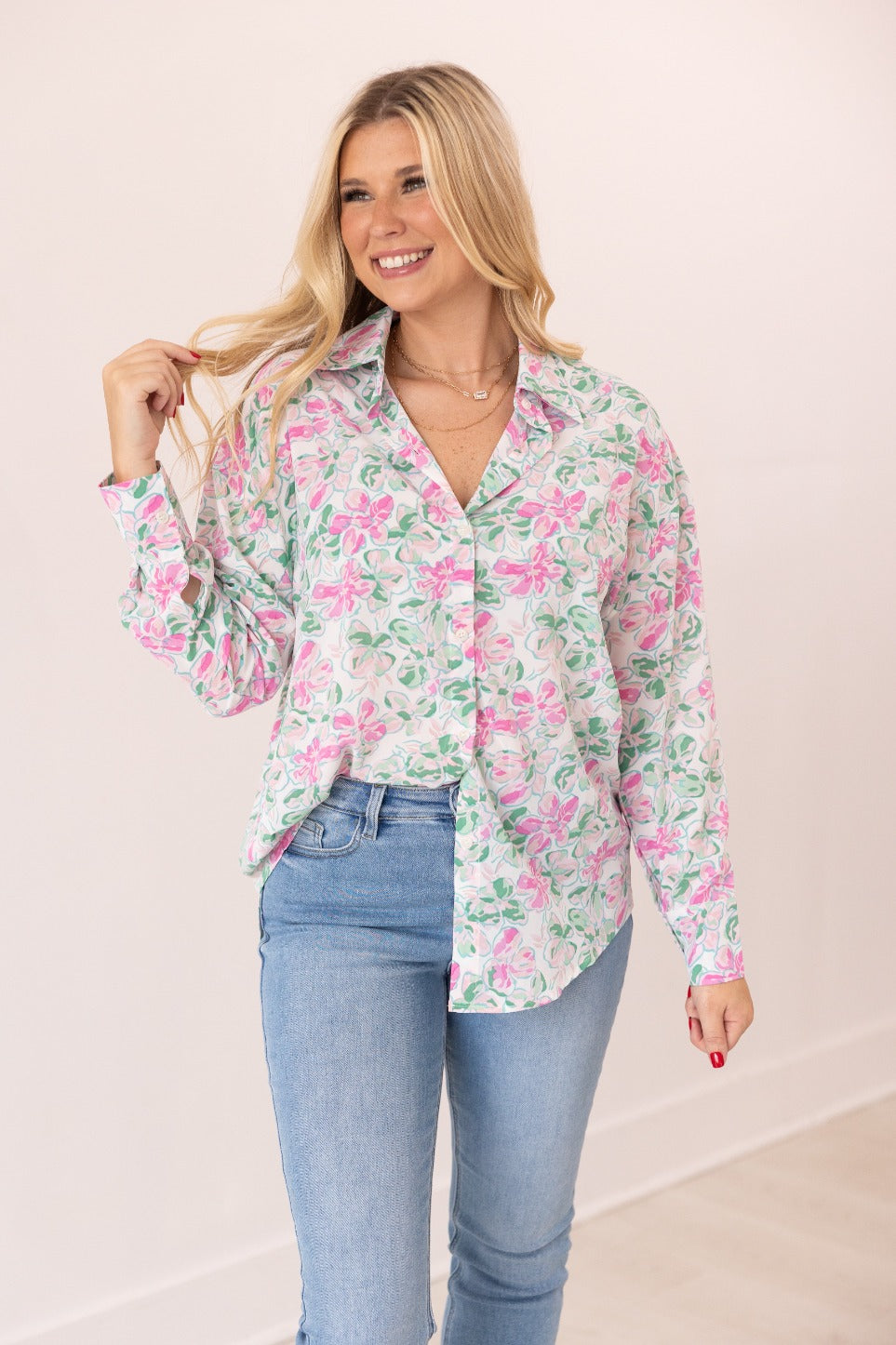 The Kathryn Button-Up, Floral