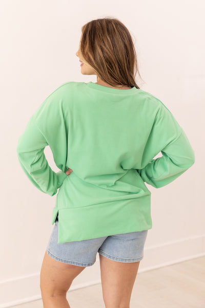 Breakfast For Champions On Seafoam Sweatshirt