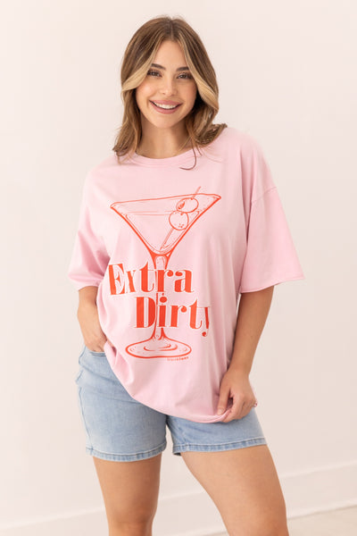 Extra Dirty On Pink Relaxed Fit Tee