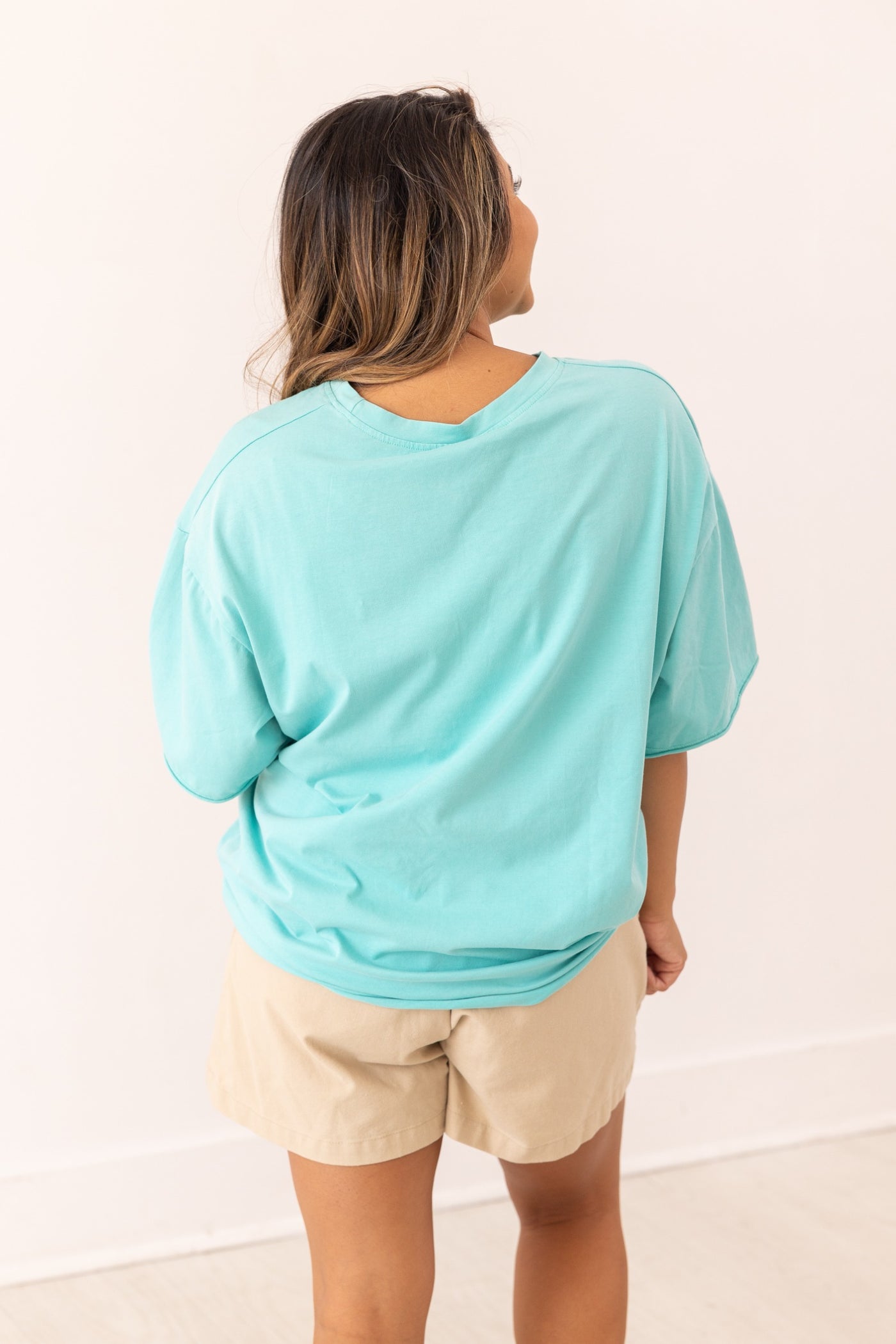 Sunkissed On Turquoise Relaxed Fit Tee