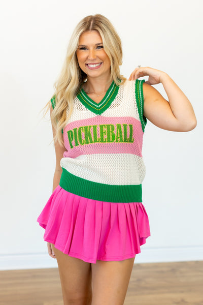 Pickle-ball Sweater Vest