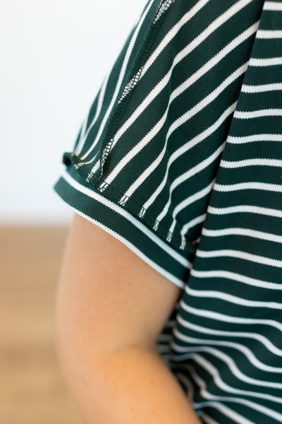 The Lucy Stripe Top, Green