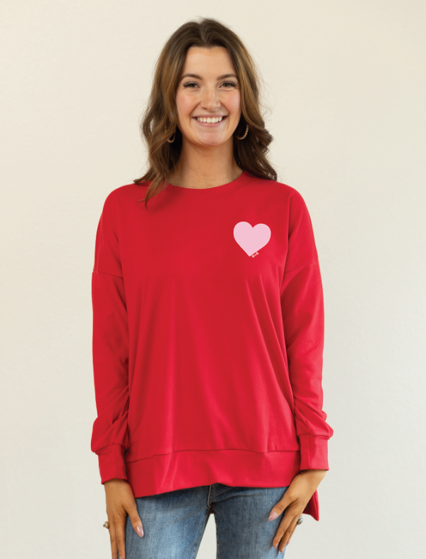 Love U Red Micro Fleece Crewneck Micro Fleece Crewneck