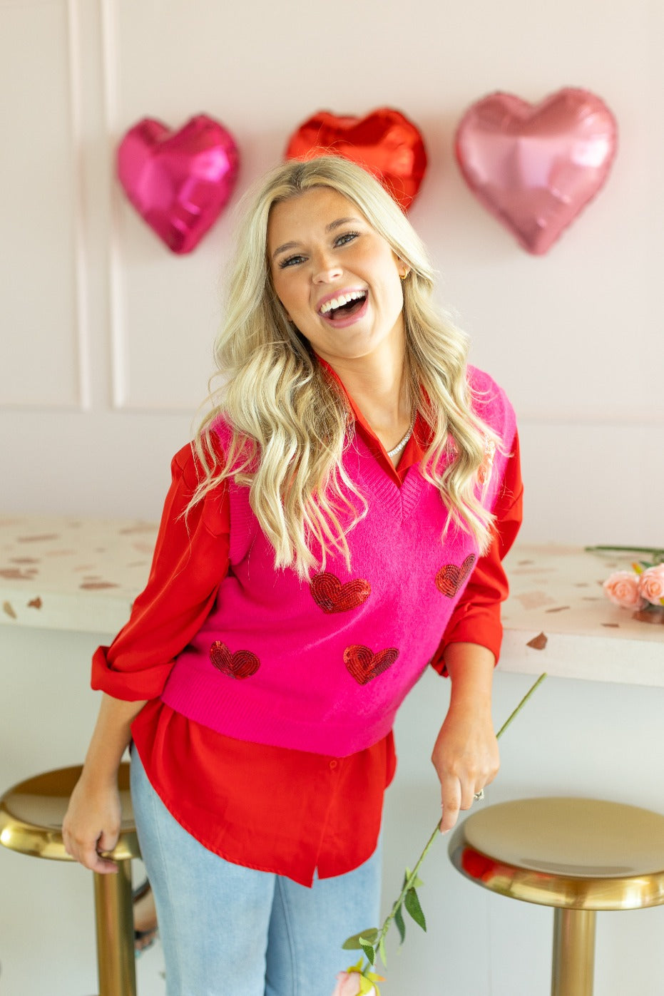 Hot Pink Heart Vest